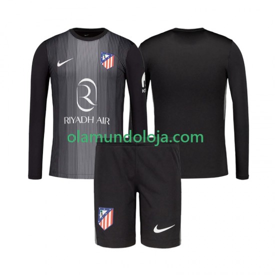 Camisola Atlético Madrid Guarda-redes Criança Equipamento Segundo 2025-2026 Manga Comprida